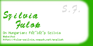 szilvia fulop business card