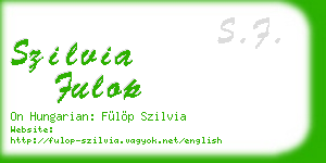 szilvia fulop business card